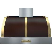 Tecnogas Superiore 36-Inch DECO Brown / Gold Under Cabinet Vent Hood - 600 CFM - HD361BT-MG image