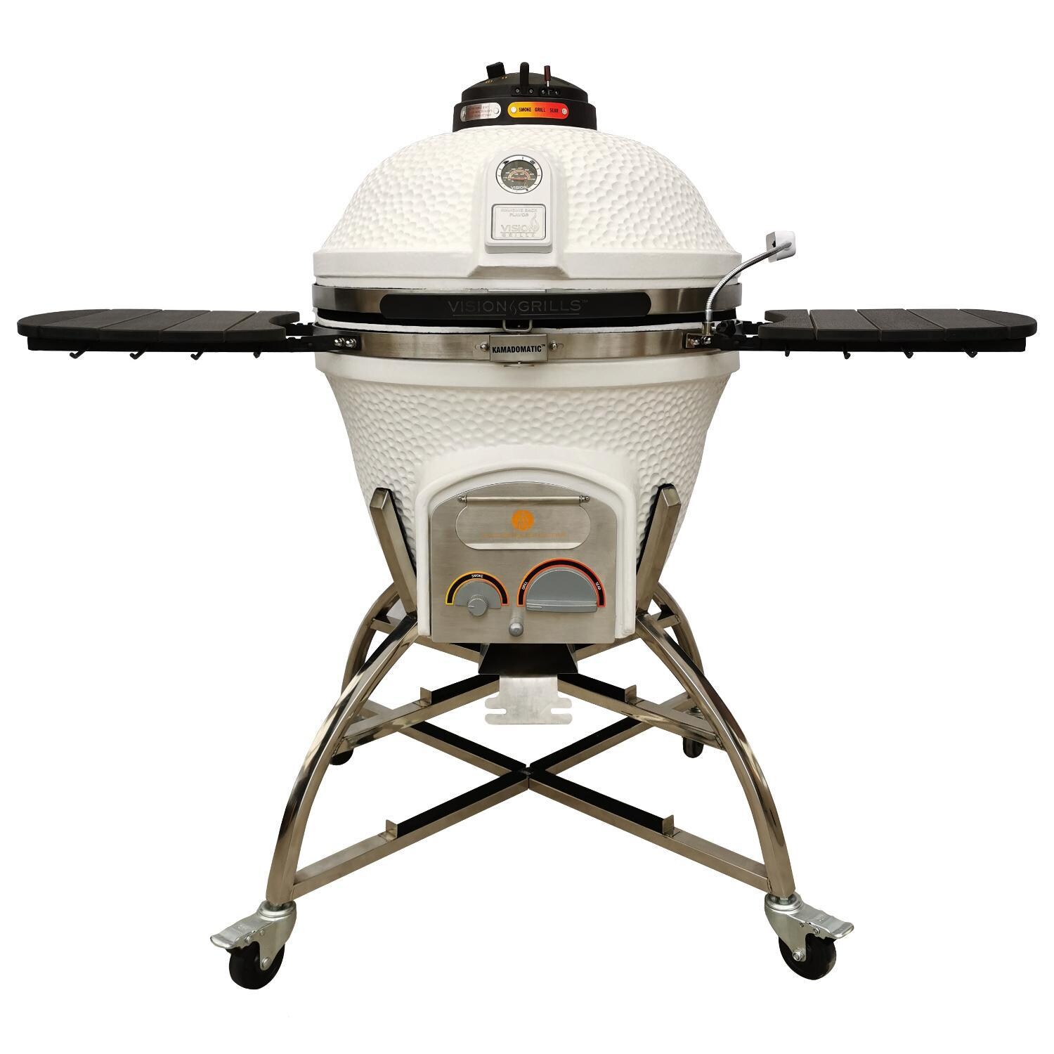 Vision Elite Series XD702 Maxis 22-Inch Kamado Grill - Cottage White - XD-702WC