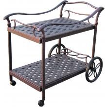 Darlee Cast Aluminum Patio Tea Cart - Antique Bronze image