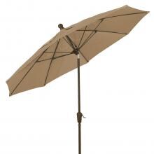 FiberBuilt 9 Ft. Aluminum Market Patio Umbrella W/ Crank Lift & Tilt - Beige image