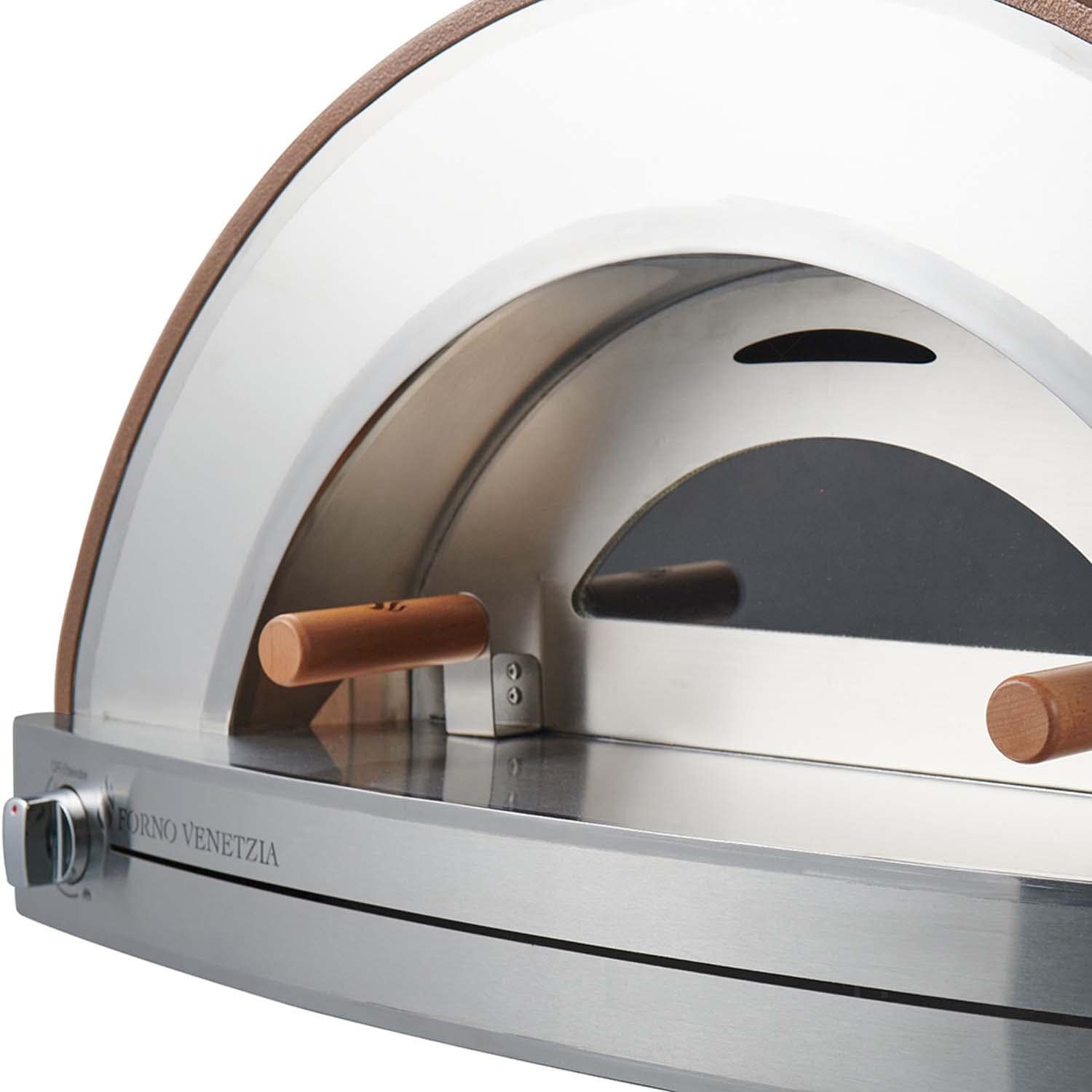 Forno Venetzia FVTOR225-G-NG-CAPP Torino 225 Hybrid Natural Gas Pizza Oven - Cappuccino - Door - Detail thumbnail