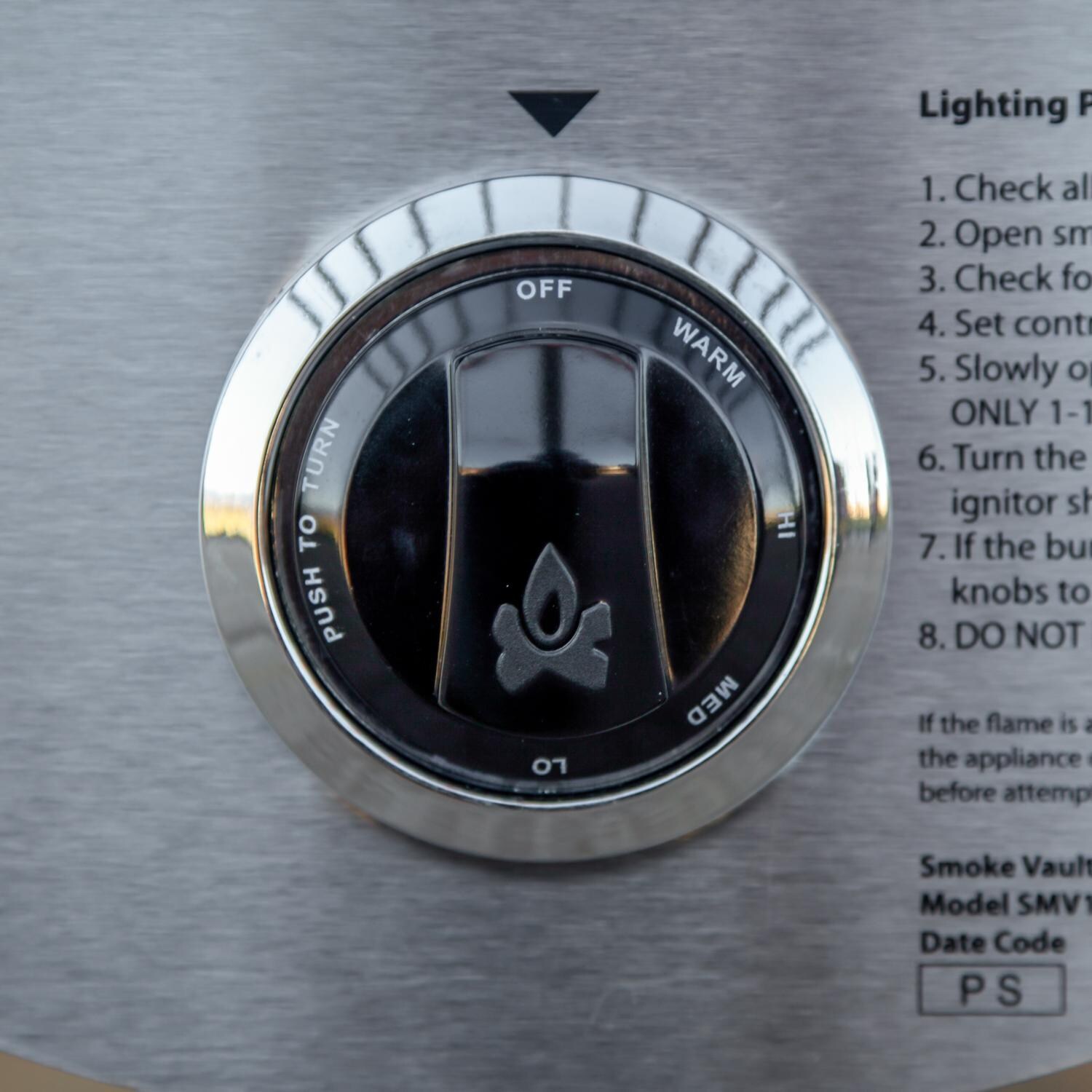 Camp Chef Smoke Vault Propane Gas Smoker - Control Knob - Detail thumbnail