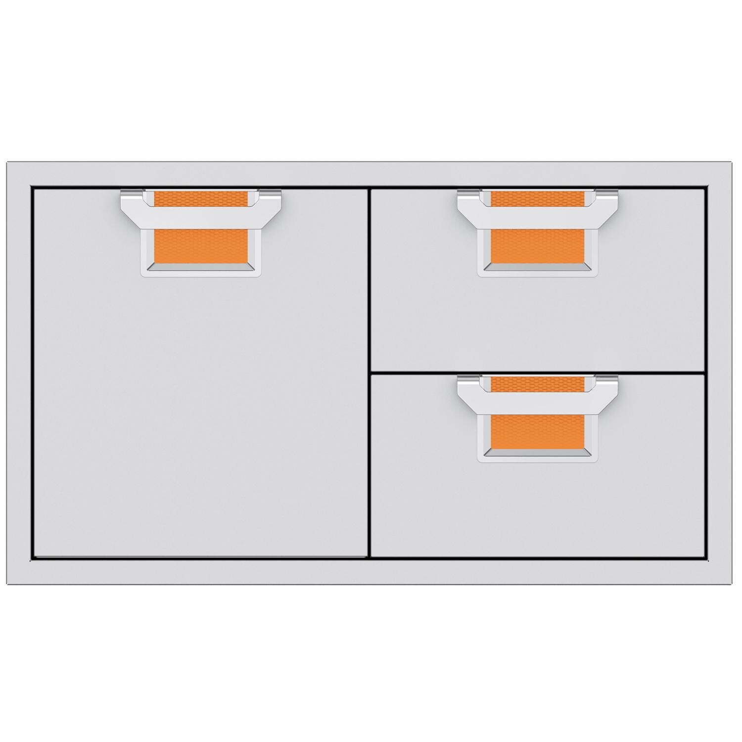 Aspire By Hestan 36-Inch Double Drawer And Single Storage Door Combo - Citra - AESDR36-OR thumbnail