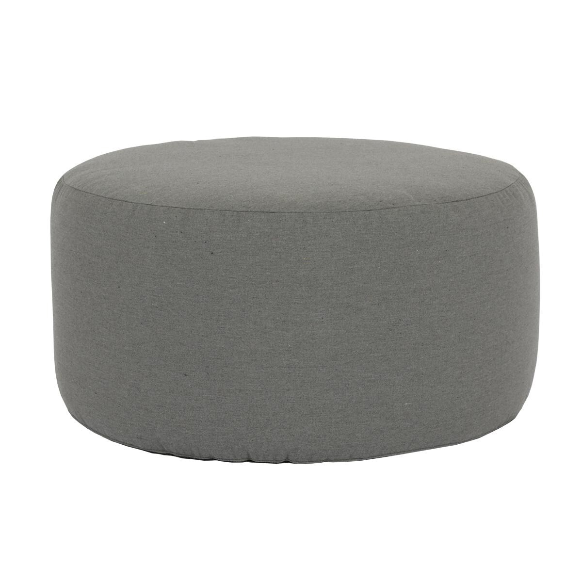 Sunset West - Pouf-CO36R-18004 - Bazaar 36-Inch Round Patio Pouf Coffee Table/Ottoman W/ Sunbrella Heritage Granite Fabric thumbnail