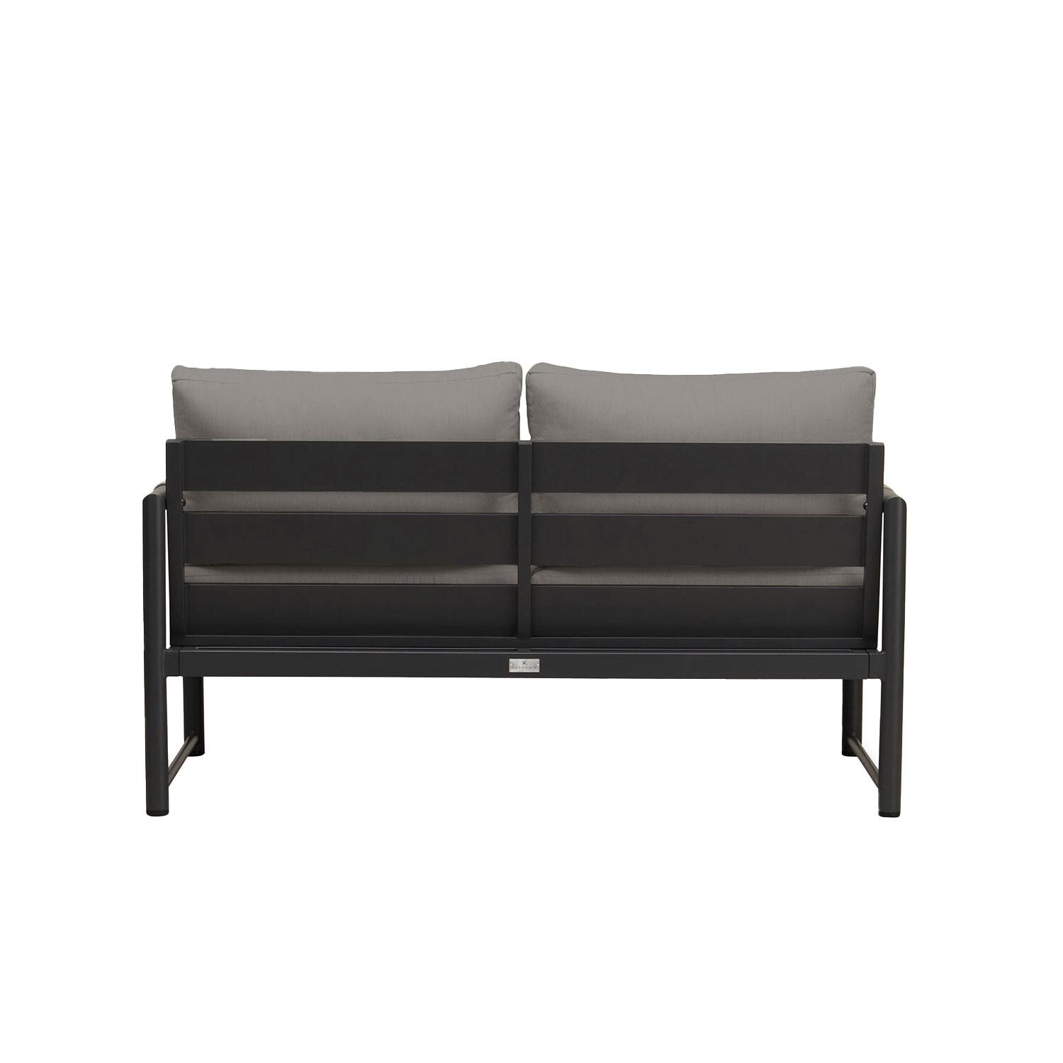 Lakeview AVEBAY-BK-CO-LS-CC Avenue Bay Black/Carbon Loveseat - Canvas Charcoal - Zipper - Detail thumbnail
