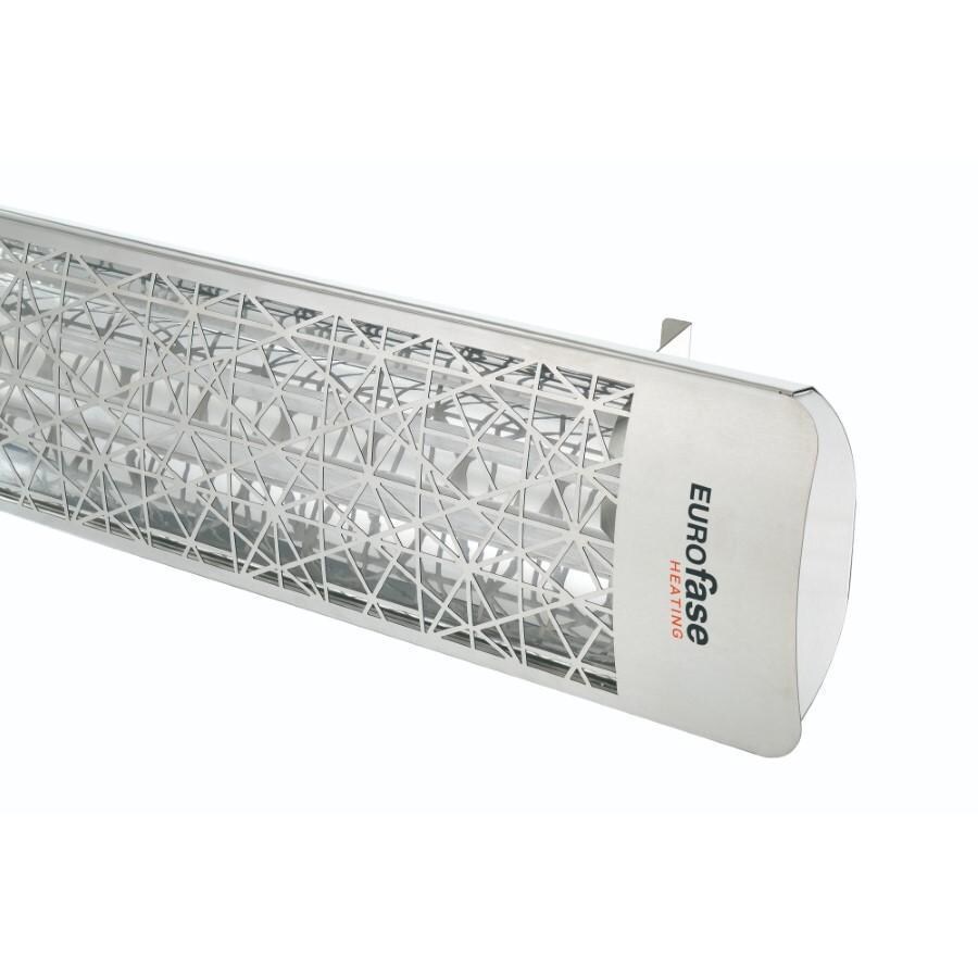 Eurofase EF60240S4 Astra Series 61-Inch 6000 Watt Dual Element 240V Electric Infrared Patio Heater In Stainless Steel - Grill Pattern - White Background thumbnail