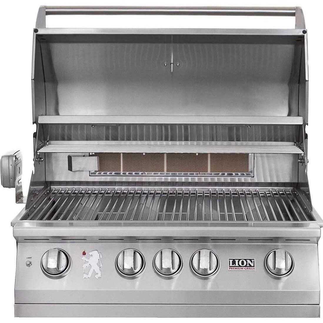 Lion 75625 L75000 32-Inch Stainless Steel Built-In Propane Gas Grill - Open View thumbnail
