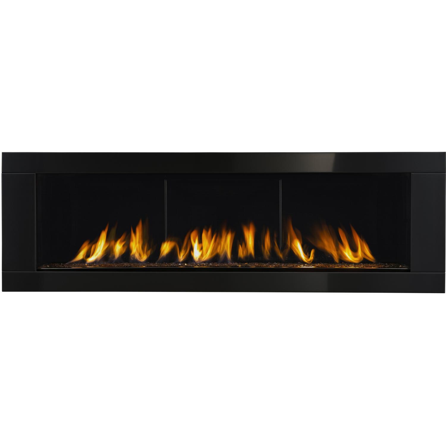Napoleon Linear 62-Inch Built-In Direct Vent Propane Gas Fireplace W/ Electronic Ignition - Gloss Black Surround thumbnail