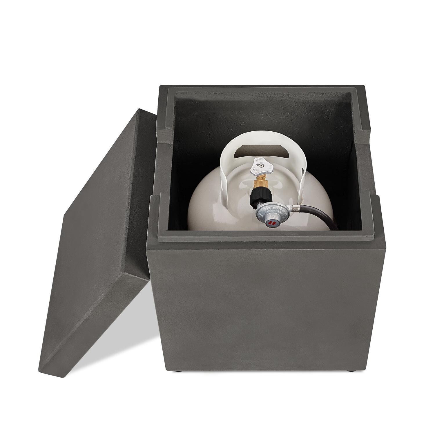 BBQGuys Signature 357-CBN Olliewood Propane Tank Cover - Carbon - Demo - Detail thumbnail