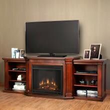 Real Flame Valmont 75-Inch Electric Fireplace Entertainment Center - Dark Mahogany - 7930E-DM image