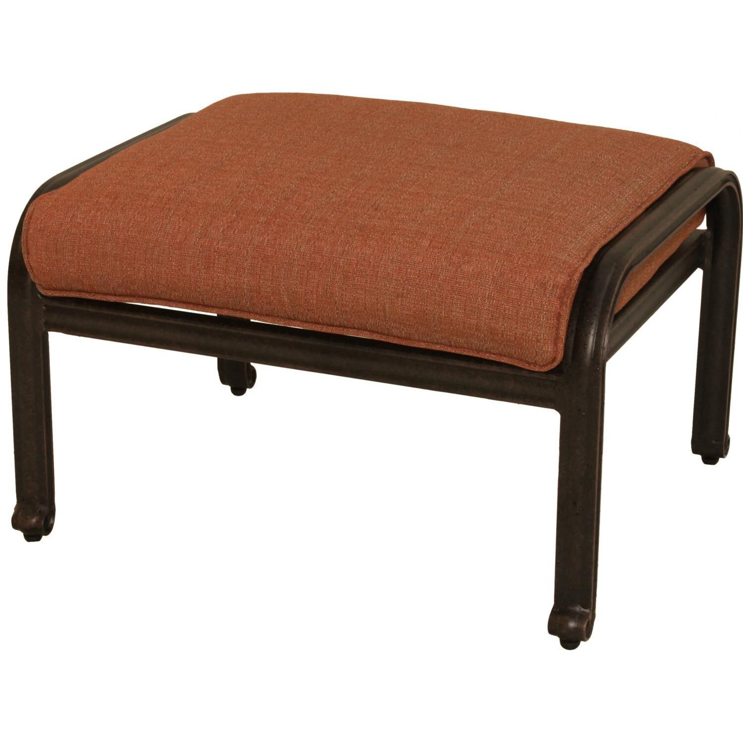 Darlee St. Cruz Cast Aluminum Ottoman thumbnail