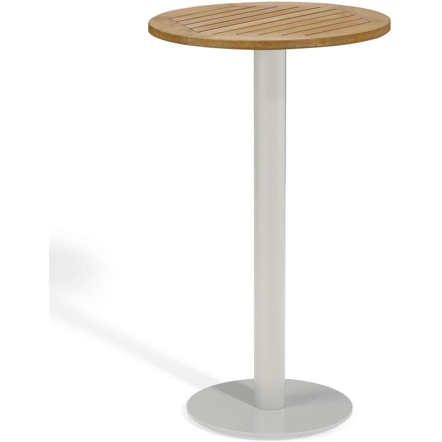 Travira 24-Inch Round Patio Bar Table W/ Natural Tekwood Top thumbnail