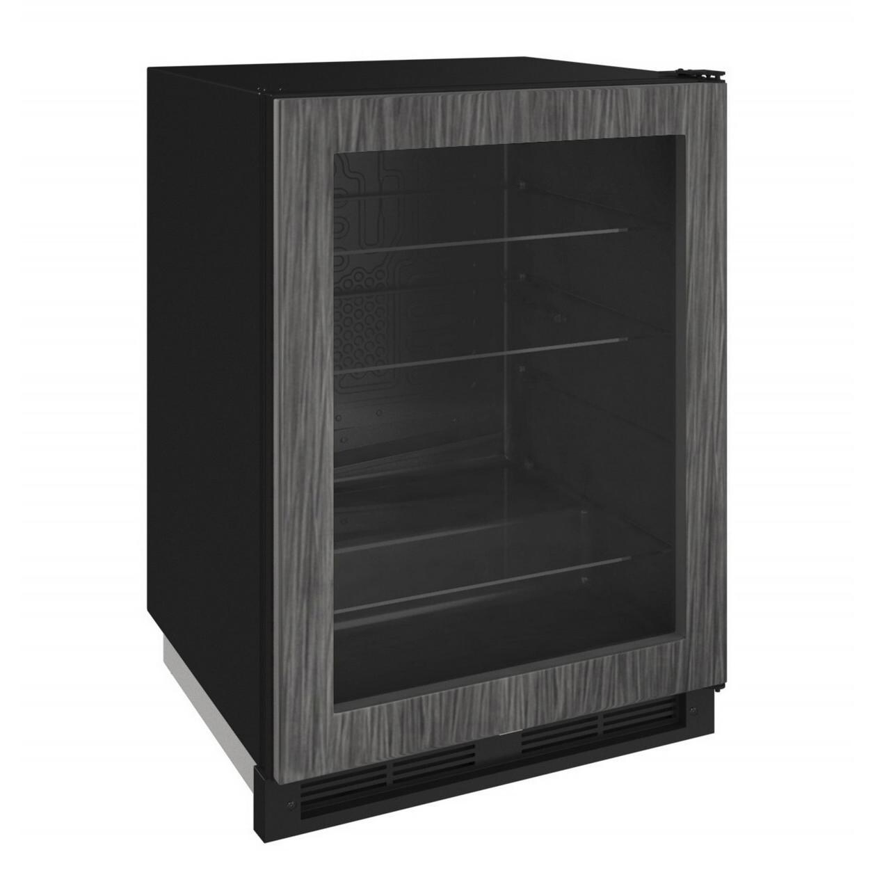 U-Line 1000 Series 24-Inch 5.4 Cu. Ft. Built-In Compact Refrigerator With Glass Door - Panel Ready - U-1224RGLINT-00A