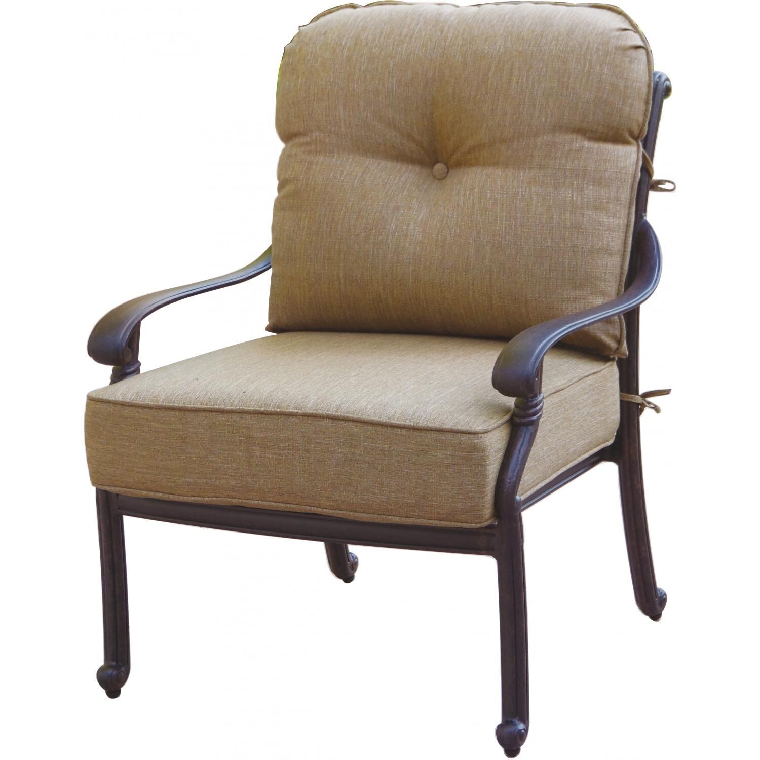 Darlee Santa Monica Patio Deep Seating Lounge Chair - Antique Bronze thumbnail