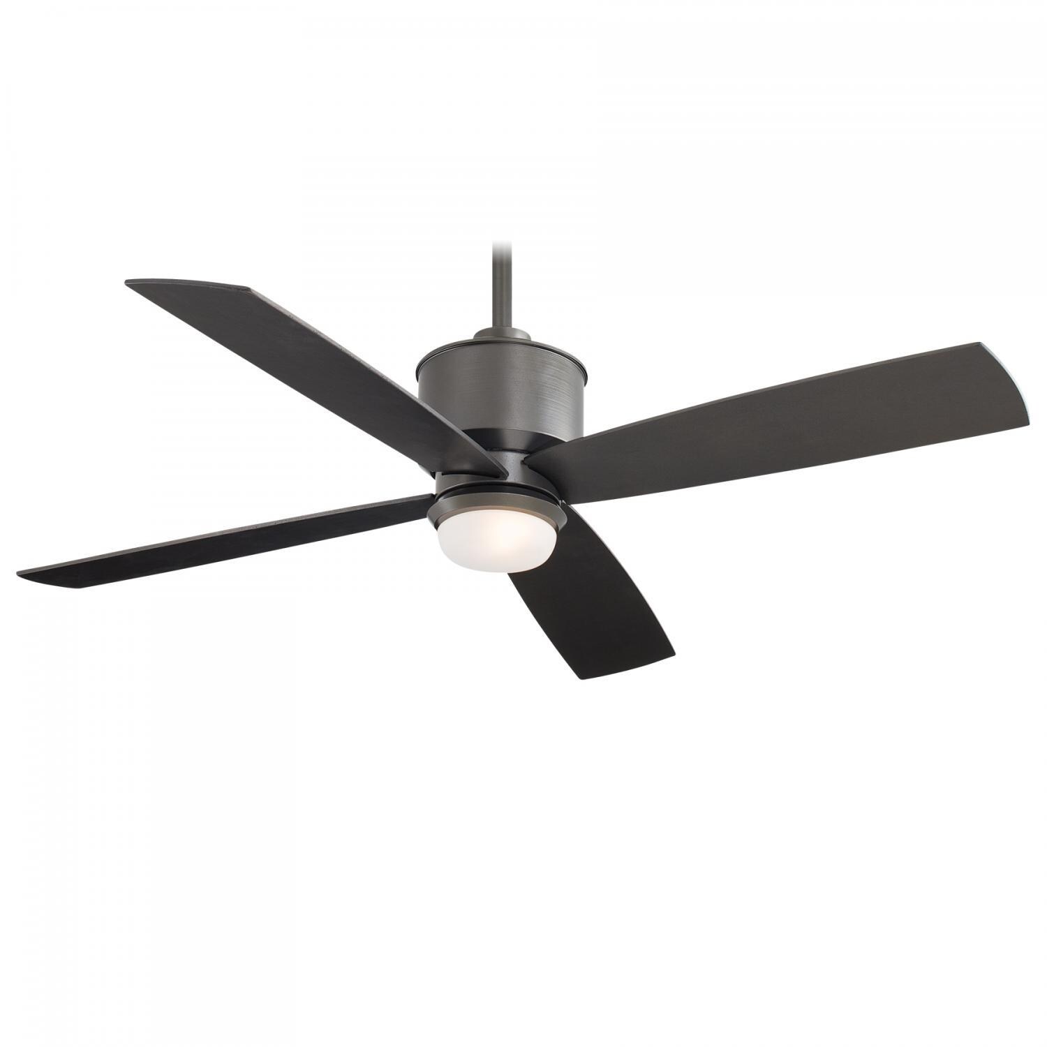 Minka-Aire F734L-SI Strata 52-Inch 4-Blade LED Ceiling Fan in Smoked Iron Finish w/ Smoked Iron Finish Blades & Etched Opal Glass thumbnail