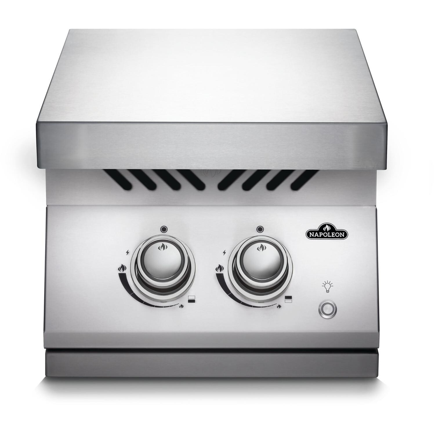 Napoleon BIB12RTNSS Built-In 700 Series Inline Natural Gas Dual Range Top Burner - Stainless Steel Cover thumbnail
