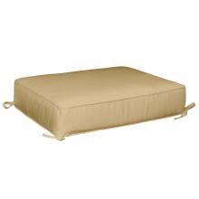 Sunbrella Canvas Wheat Medium Outdoor Replacement Ottoman Cushion W/ Piping By BBQGuys