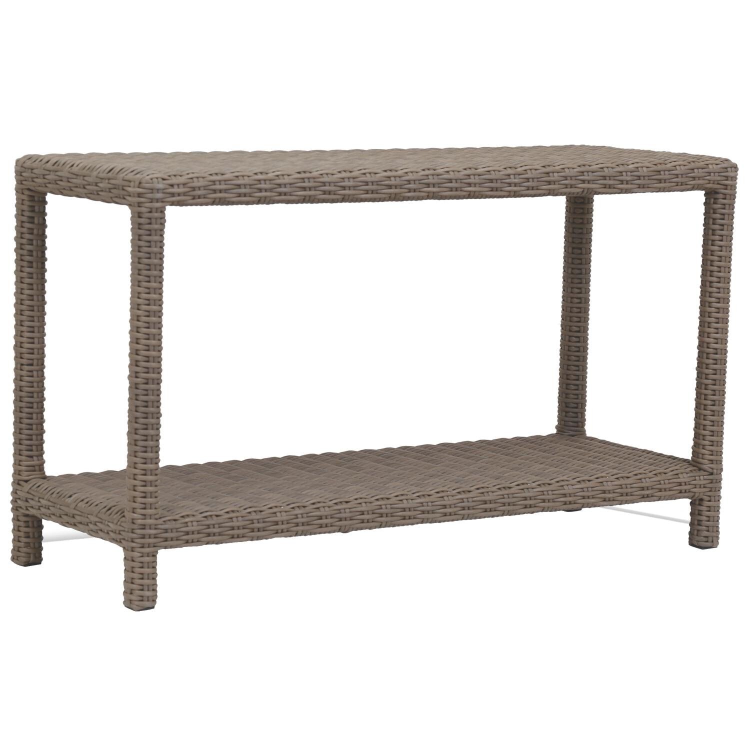 Coronado 51 X 19 Inch Rectangular Wicker Patio Console Table By Sunset West thumbnail