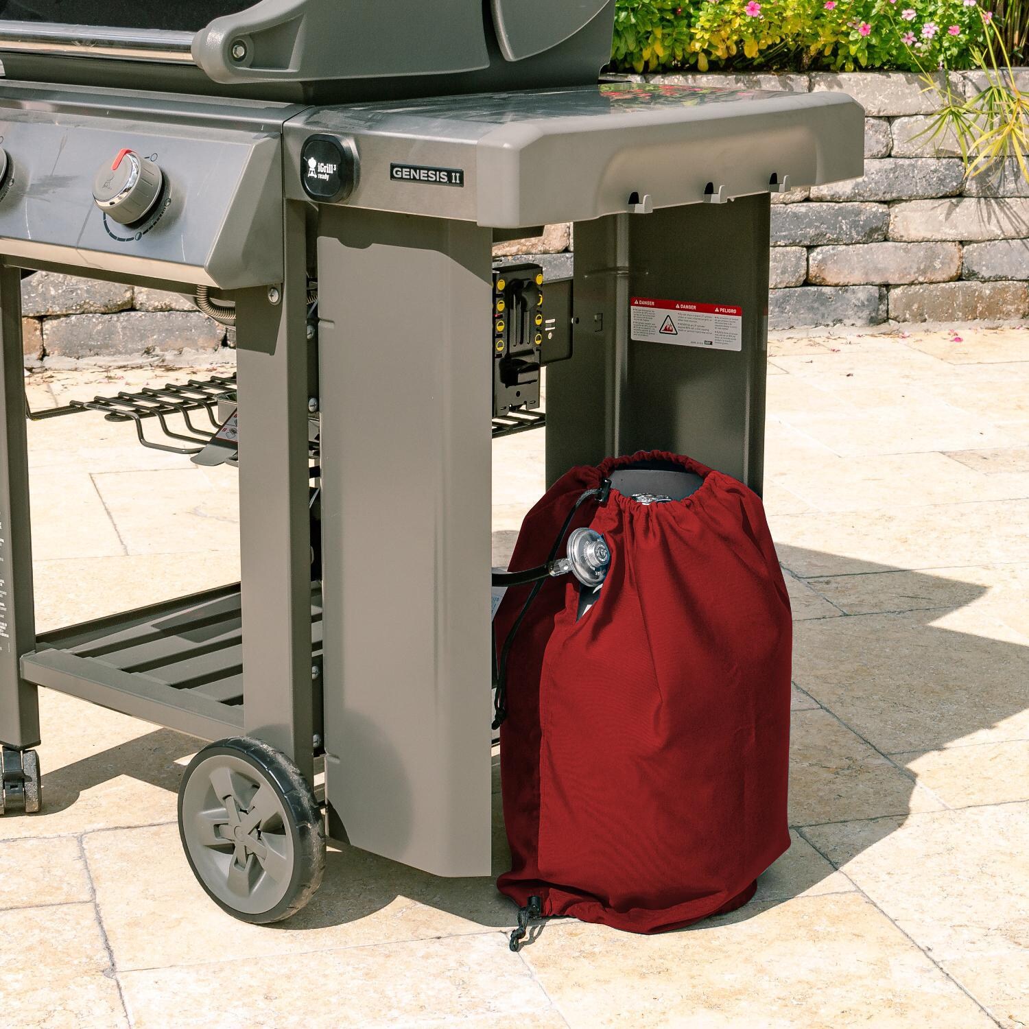 Signature Series Propane Tank Cover by BBQGuys - Lifestyle thumbnail