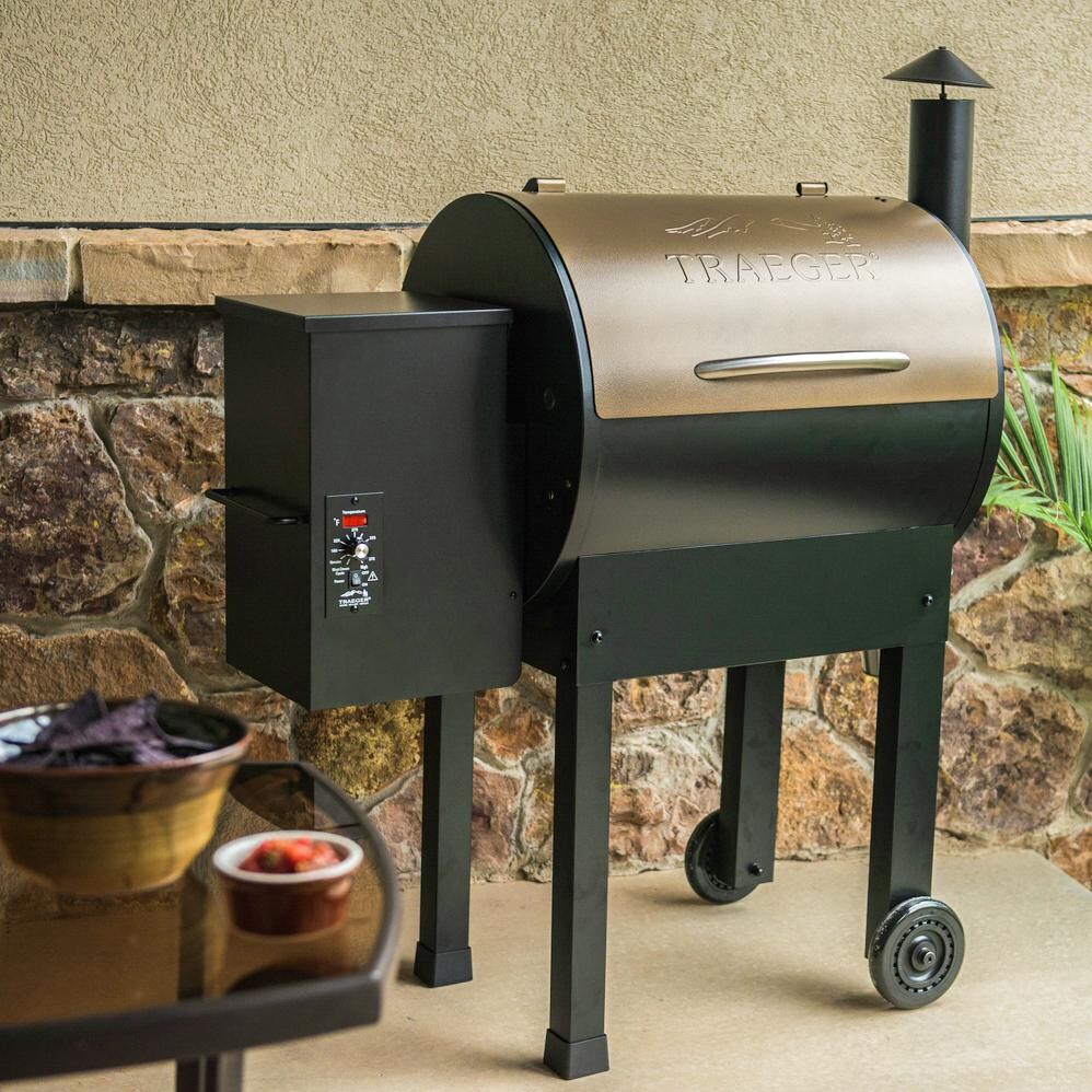 Traeger Lil Tex Elite 22 Pellet Grill On Cart  thumbnail