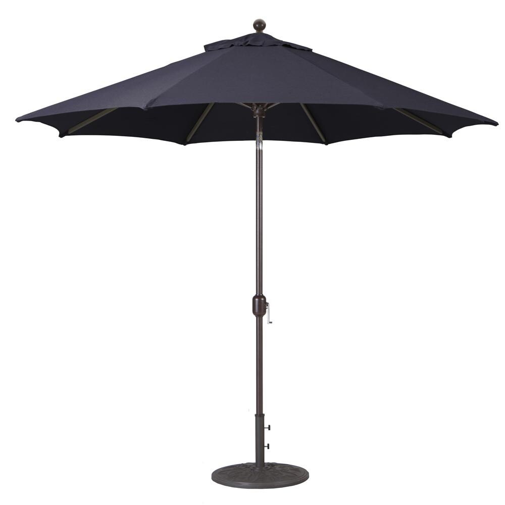 Galtech 9 Ft. Octagonal Aluminum Patio Umbrella W/ Crank Lift & Deluxe Auto Tilt - Antique Bronze Frame W/ Black Sunbrella Fabric (Umbrella Base Not Included) thumbnail