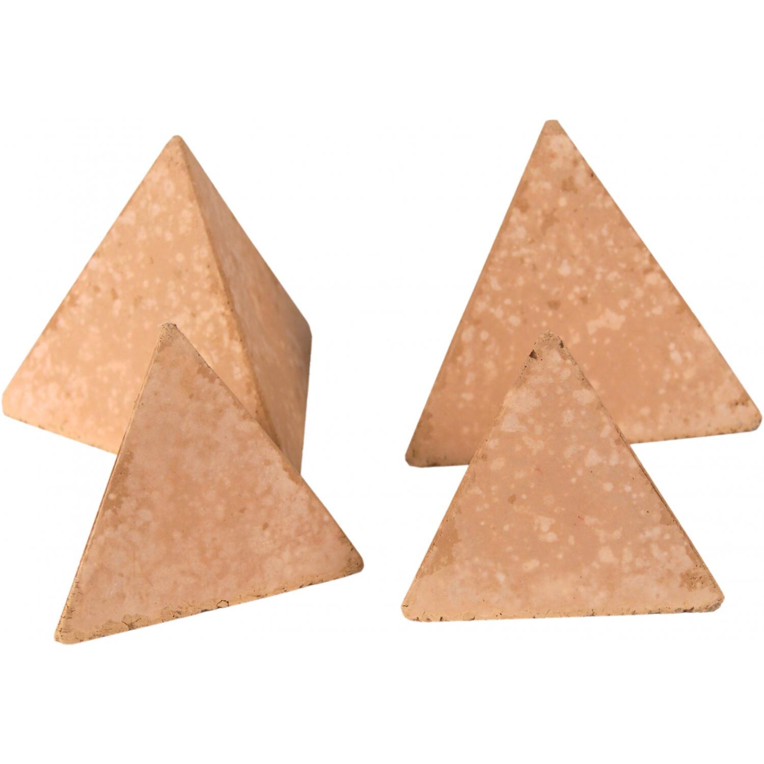 Peterson Real Fyre Decorative Geo Shapes Terracotta 3-Sided Geo Tetra Set - Set Of 4