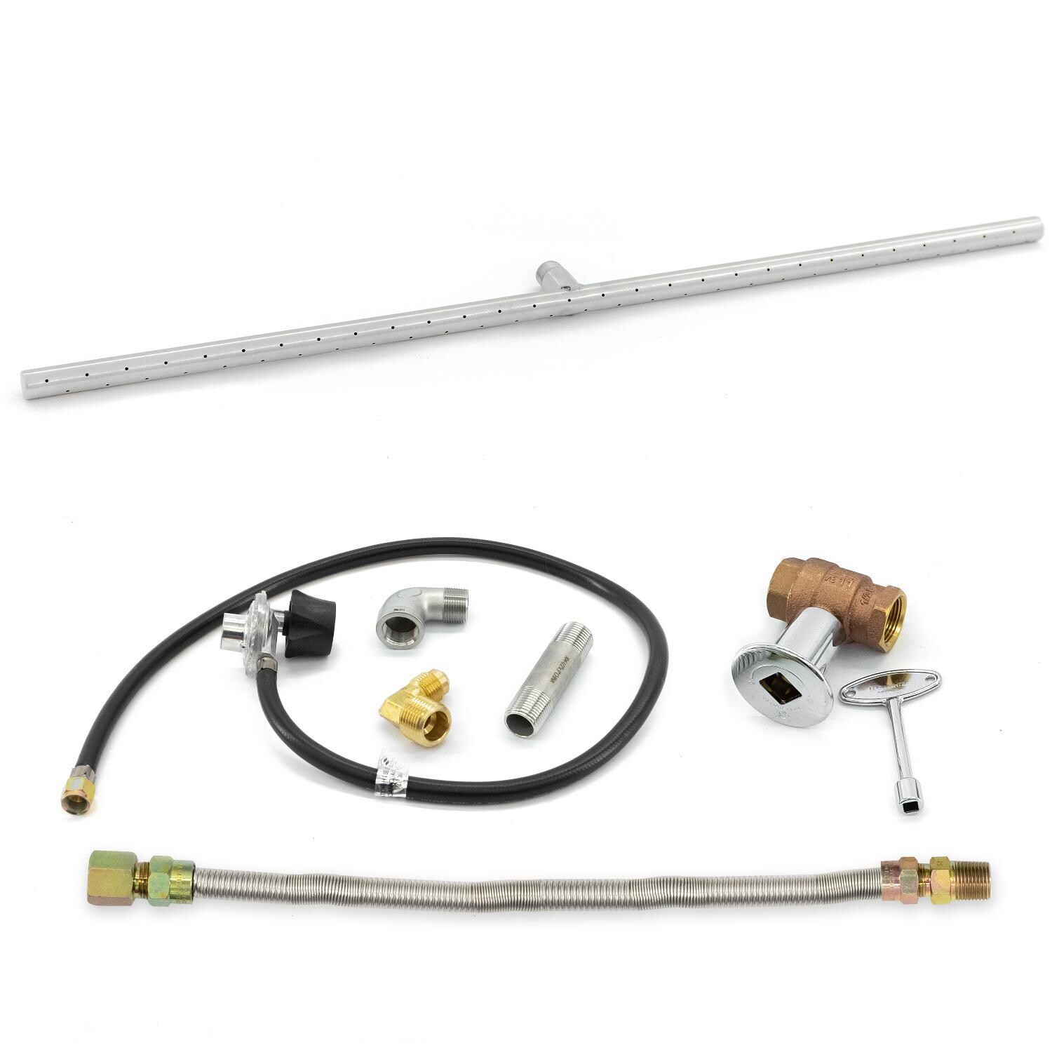 BBQGuys Signature Stainless Steel 30-Inch Propane T-Style Burner W/ Connection Kit