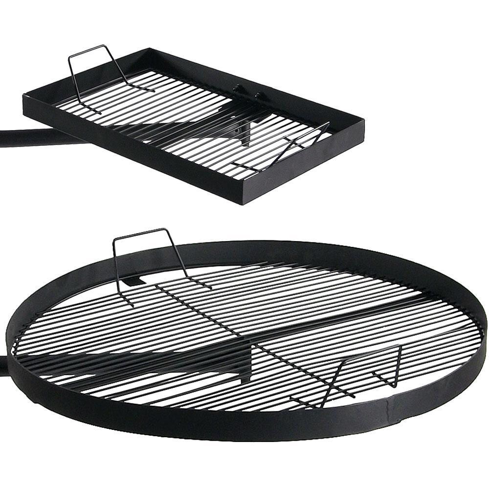 Ultimate Patio Steel Dual Fire Pit Campfire Cooking Grill System - Grate Detail thumbnail