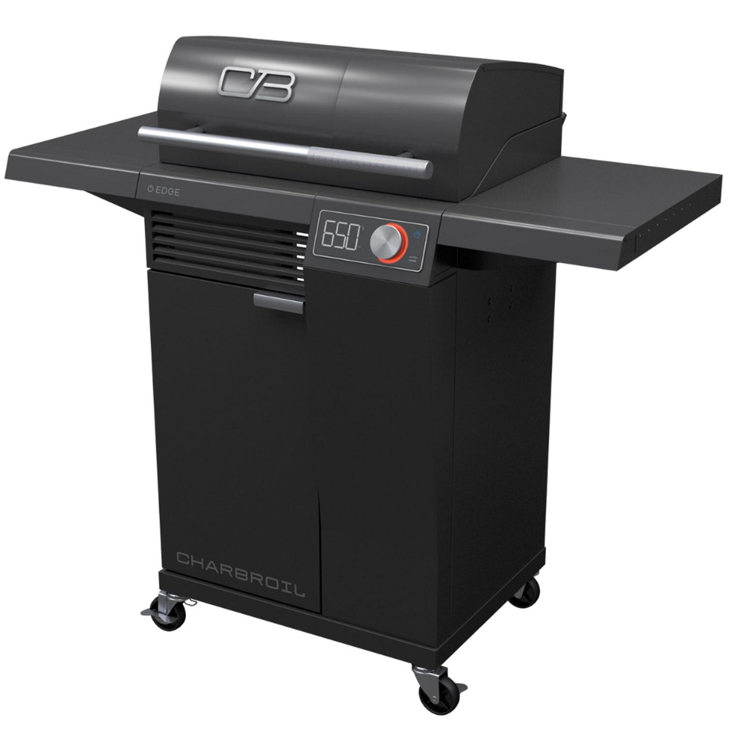 Charbroil 24652144 Edge Electric Grill - Black - Sturdy Hood - White Background thumbnail