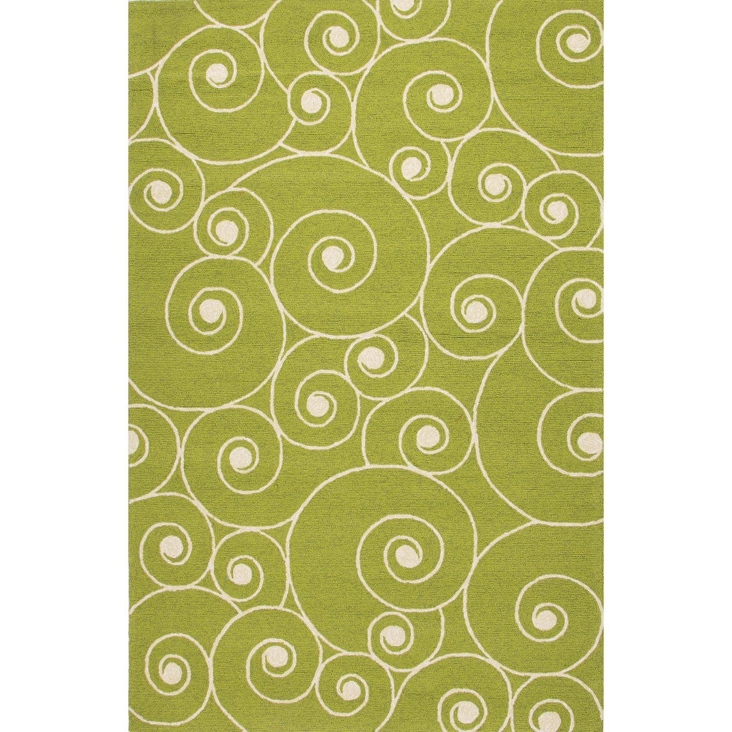 Jaipur Rugs Coastal Nautilus 3.6 X 5.6 Indoor/Outdoor Rug Green/Ivory