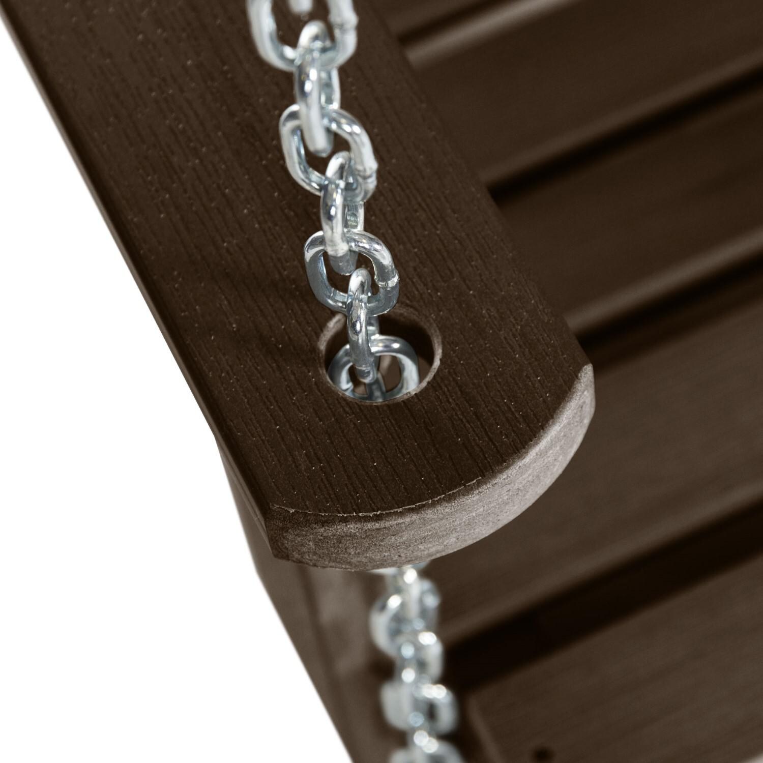 Lakeview Paradise Key 4-Foot Porch Swing - Weathered Acorn - Arm thumbnail