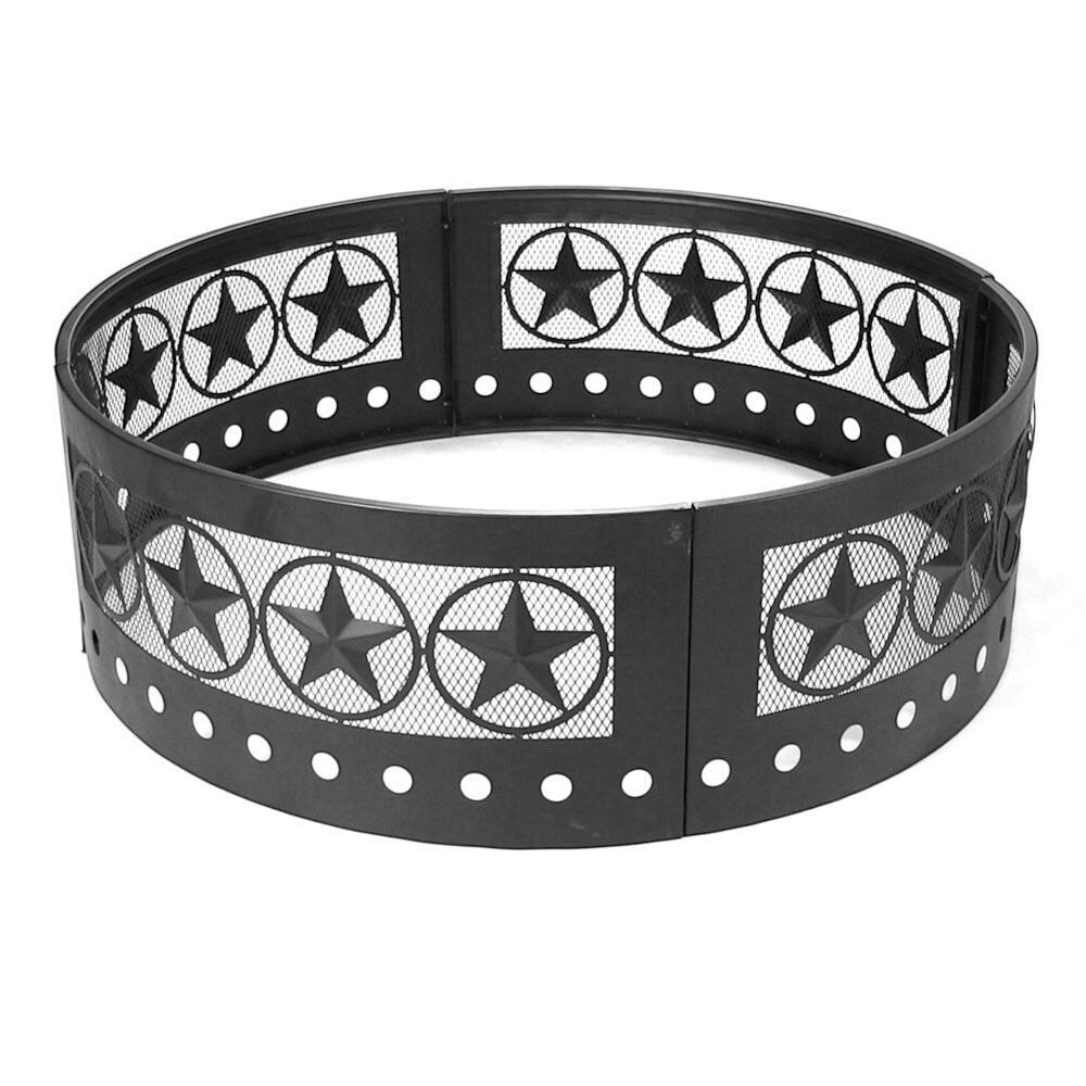 Ultimate Patio 36-Inch Heavy Duty Steel Four Star Cutout Campfire Ring - Main View thumbnail