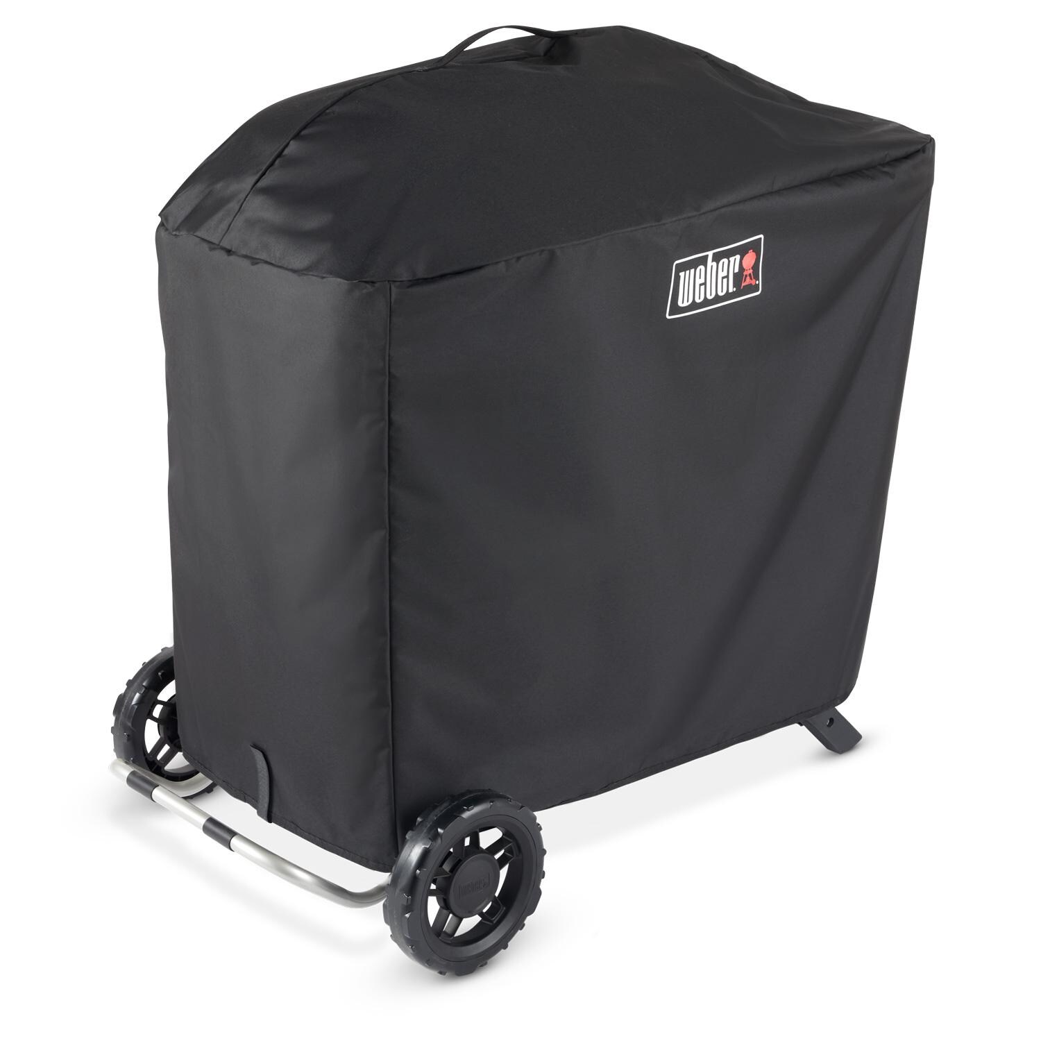 Weber 7770 Premium Grill Cover For Traveler Portable Grill - Left-Side Angled View thumbnail