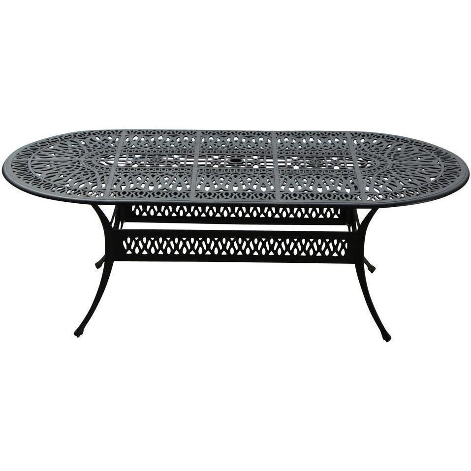 Rosedown 72 x 42 Inch Oval Cast Aluminum Patio Dining Table By Lakeview Outdoor Designs