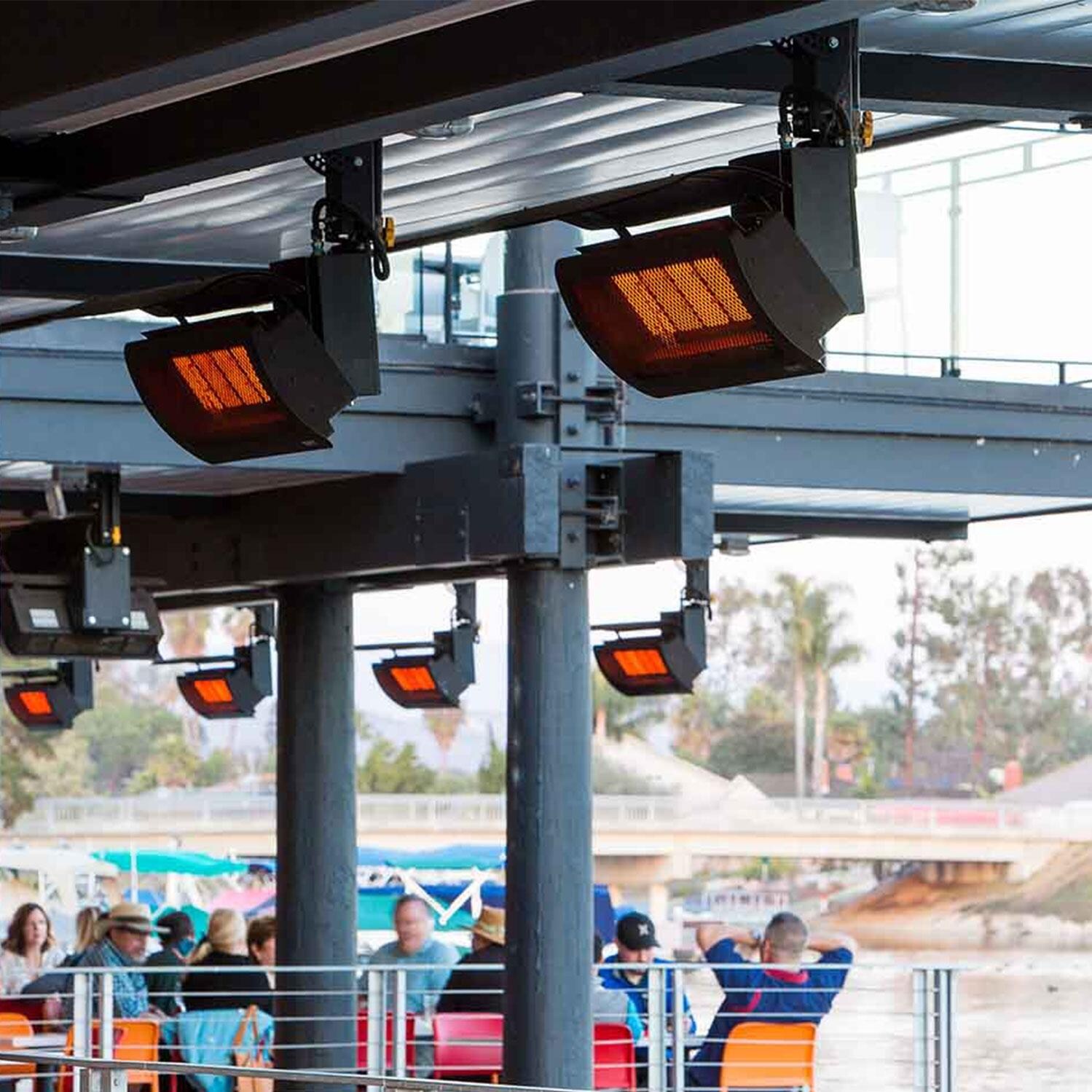 Bromic Heating BH3030004 13 5/8-Inch Ceiling Mount Pole For Bromic Patio Heaters - Installed Commercial - Lifestyle thumbnail