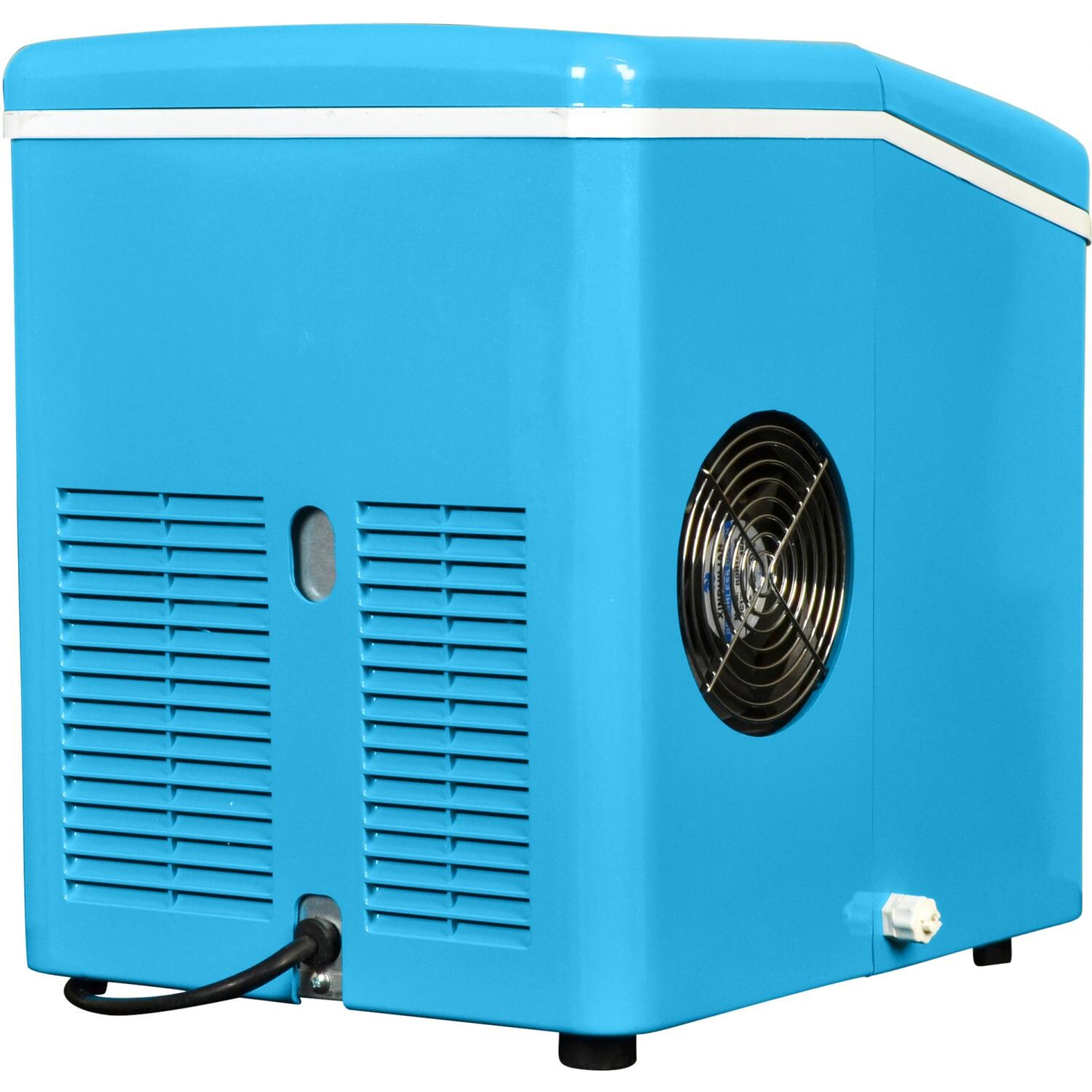 NewAir Portable 28 Lb. Capacity Ice Maker - Blue - AI-100CB - Rear View thumbnail