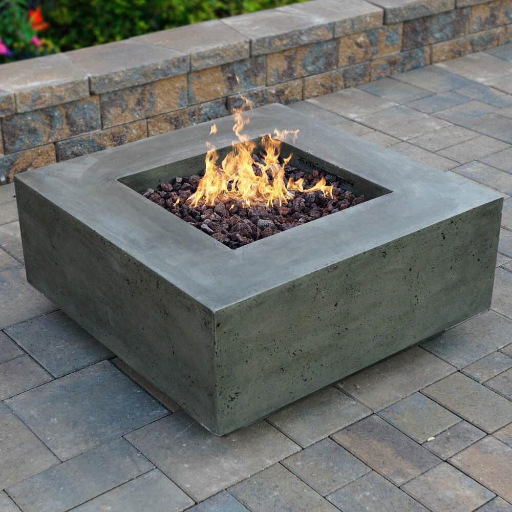 Prism Hardscapes Tavola 2 36-Inch Natural Gas Square Fire Pit Table - Pewter - PH-406-4NG image