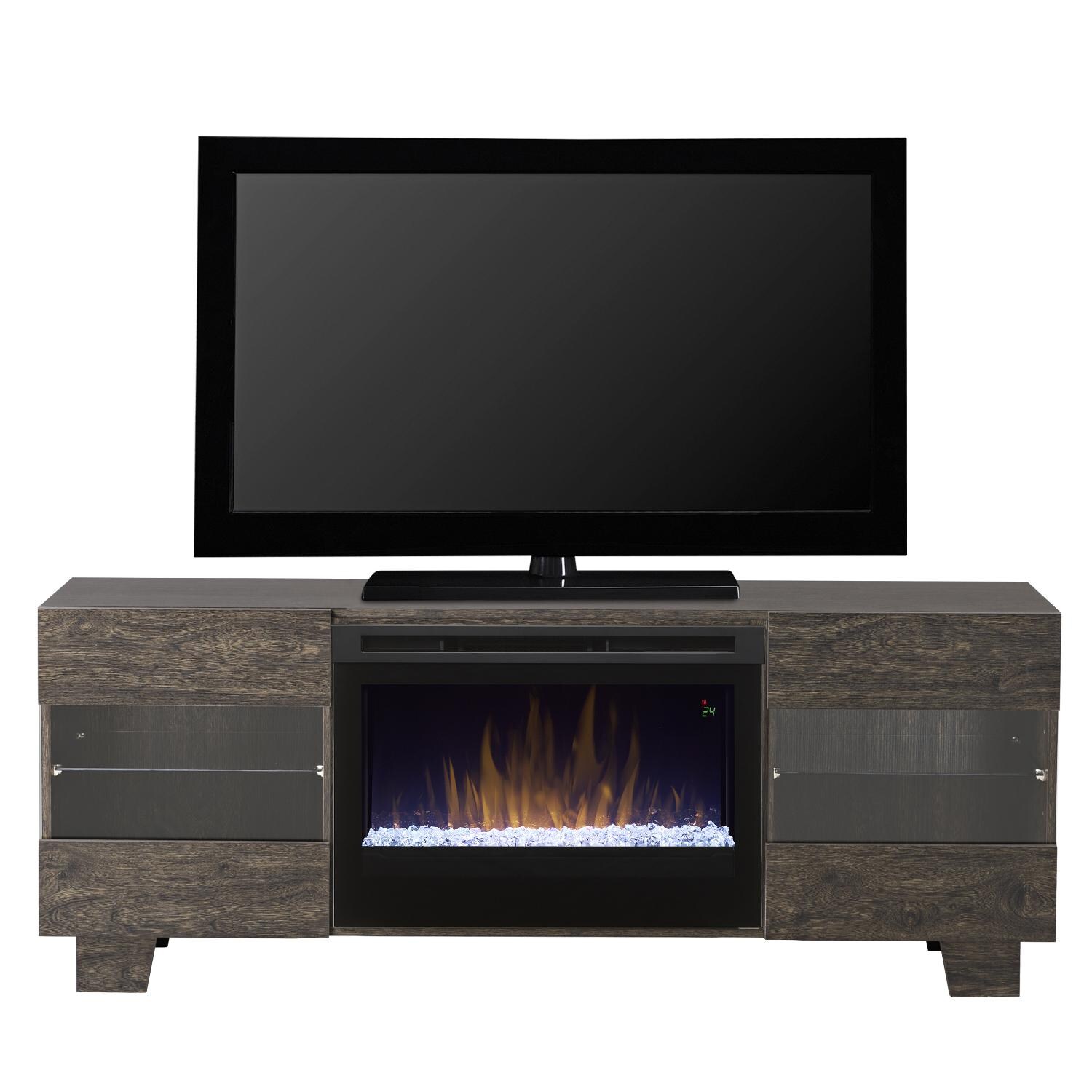 Dimplex Max 62-Inch Electric Fireplace Media Console - Glass Embers ...