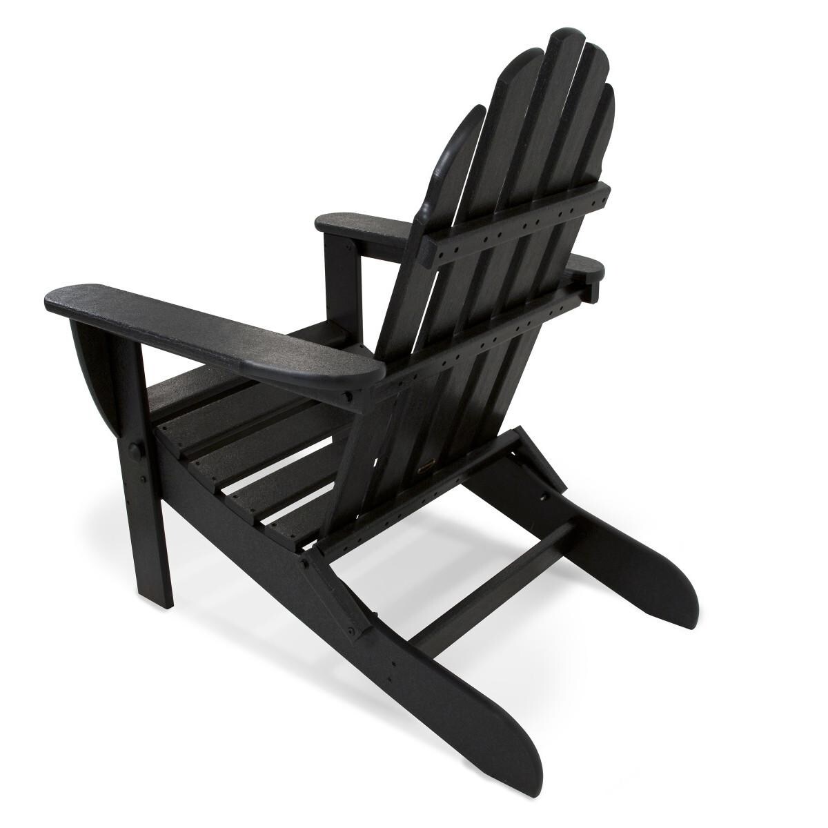 POLYWOOD AD5030BL Classic Folding Adirondack Chair - Back View thumbnail