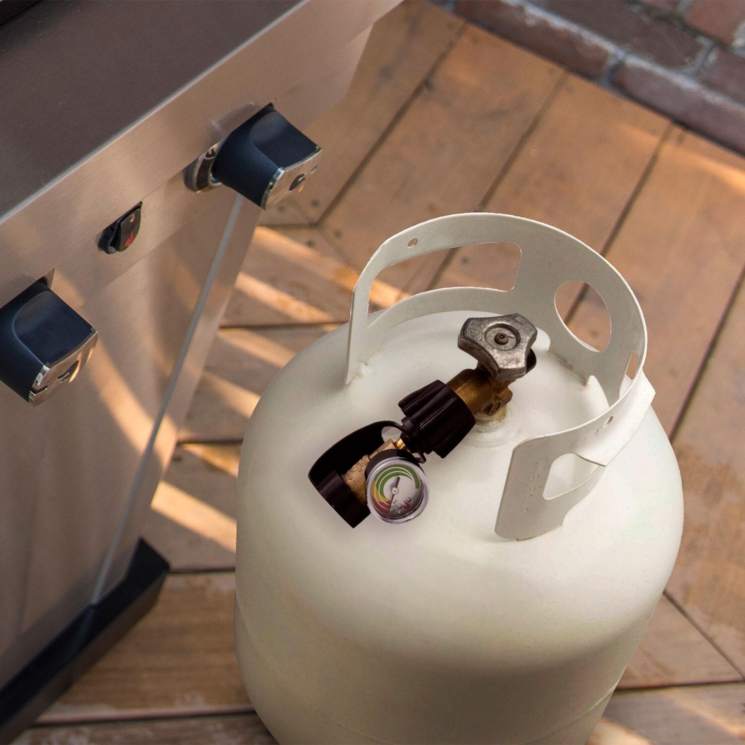 Charbroil 7219431P04 Propane Tank Gauge - Installed on Propane Tank - Lifestyle thumbnail