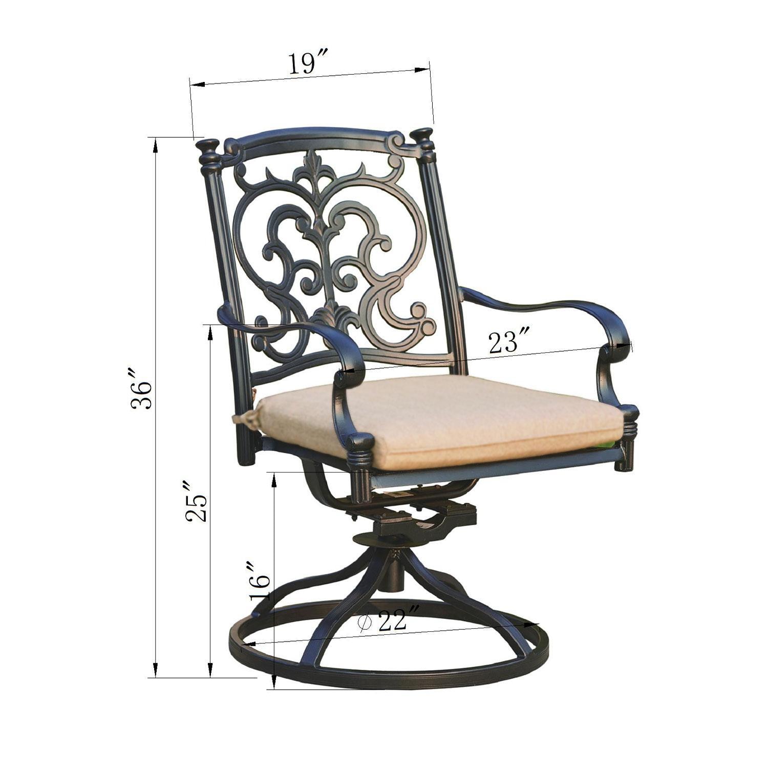 Darlee Series Swivel Chair - Dimensional thumbnail