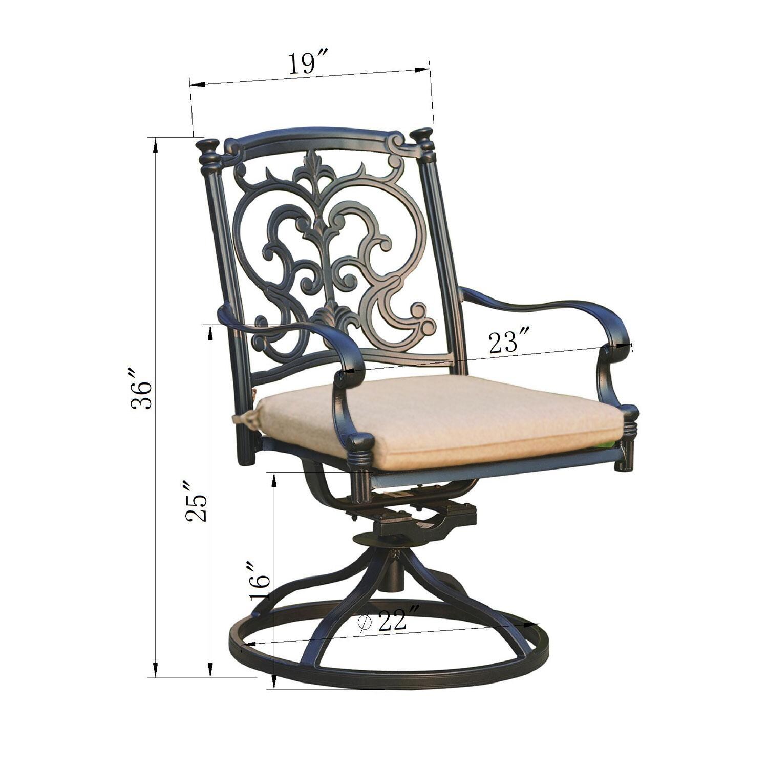 Darlee Series Swivel Chair - Dimensional thumbnail