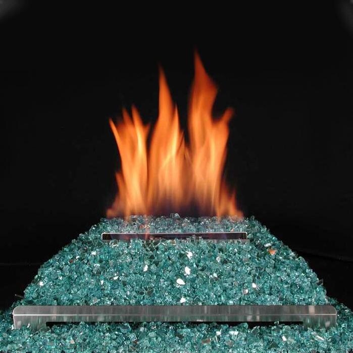 Rasmussen 24-Inch Blue/Green ALTERNA FireGlitter Set With Vent Free Stainless Steel Chassis Burner thumbnail