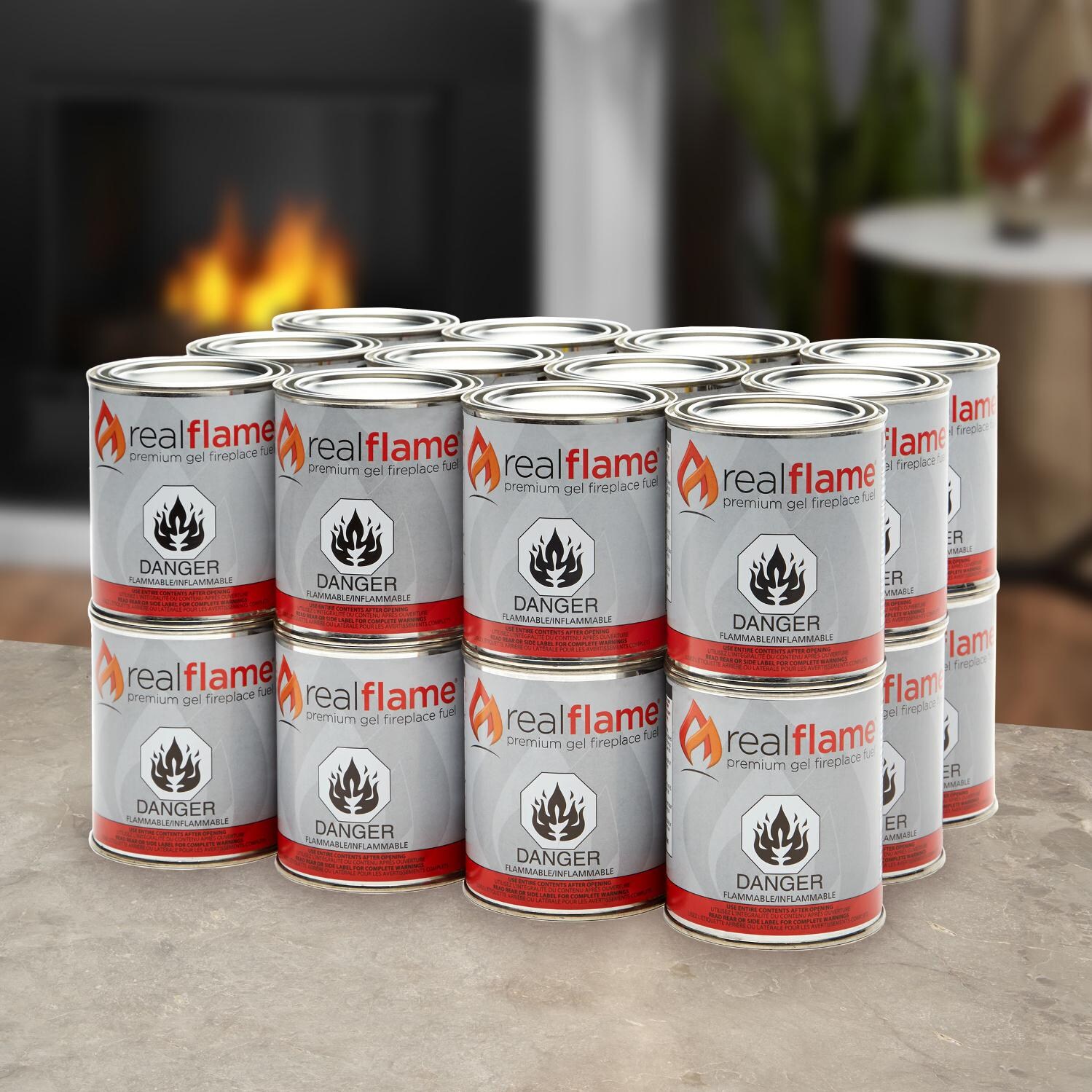 Real Flame Premium Gel Fuel 13 Oz. Cans 24 Pack Gas Log Guys
