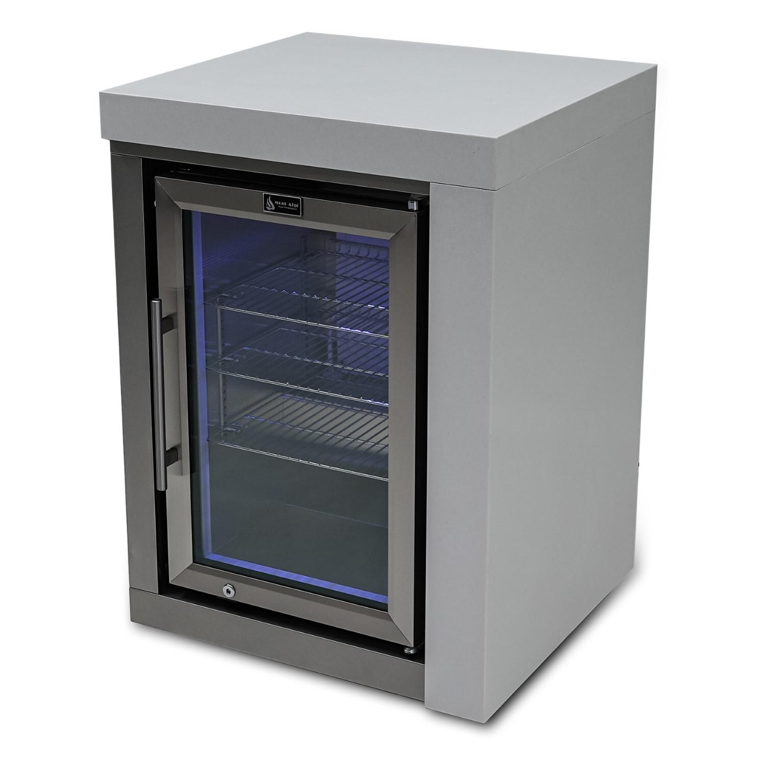 Mont Alpi - MASFM - Outdoor Rated Refrigerator Cabinet Module - Stainless Steel - Left View thumbnail