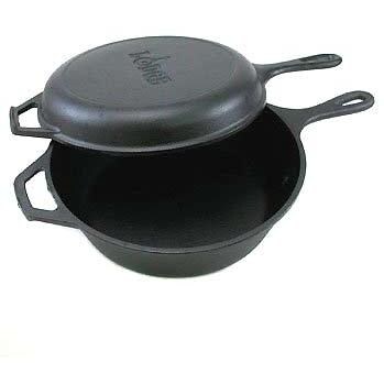 Lodge Cast Iron Cooker with Griddle Lid Seasoned thumbnail