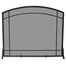 UniFlame 39-Inch Black Mission-Style Wrought Iron Fireplace Screen - S-1029 image