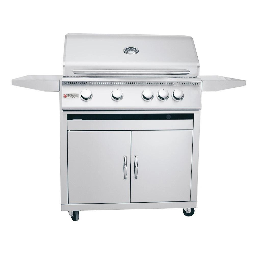 RCS Premier Series 32-Inch 4-Burner Natural Gas Grill With Rear Infrared Burner - RJC32ACK