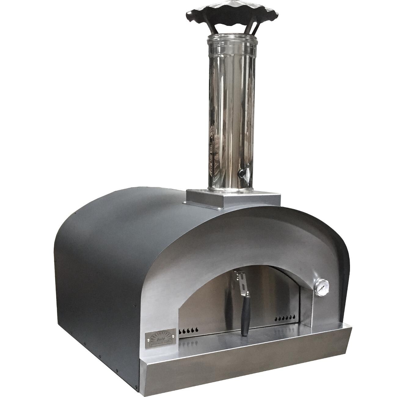 Sole Gourmet Italia 24-Inch Countertop Outdoor Wood Fired Pizza Oven