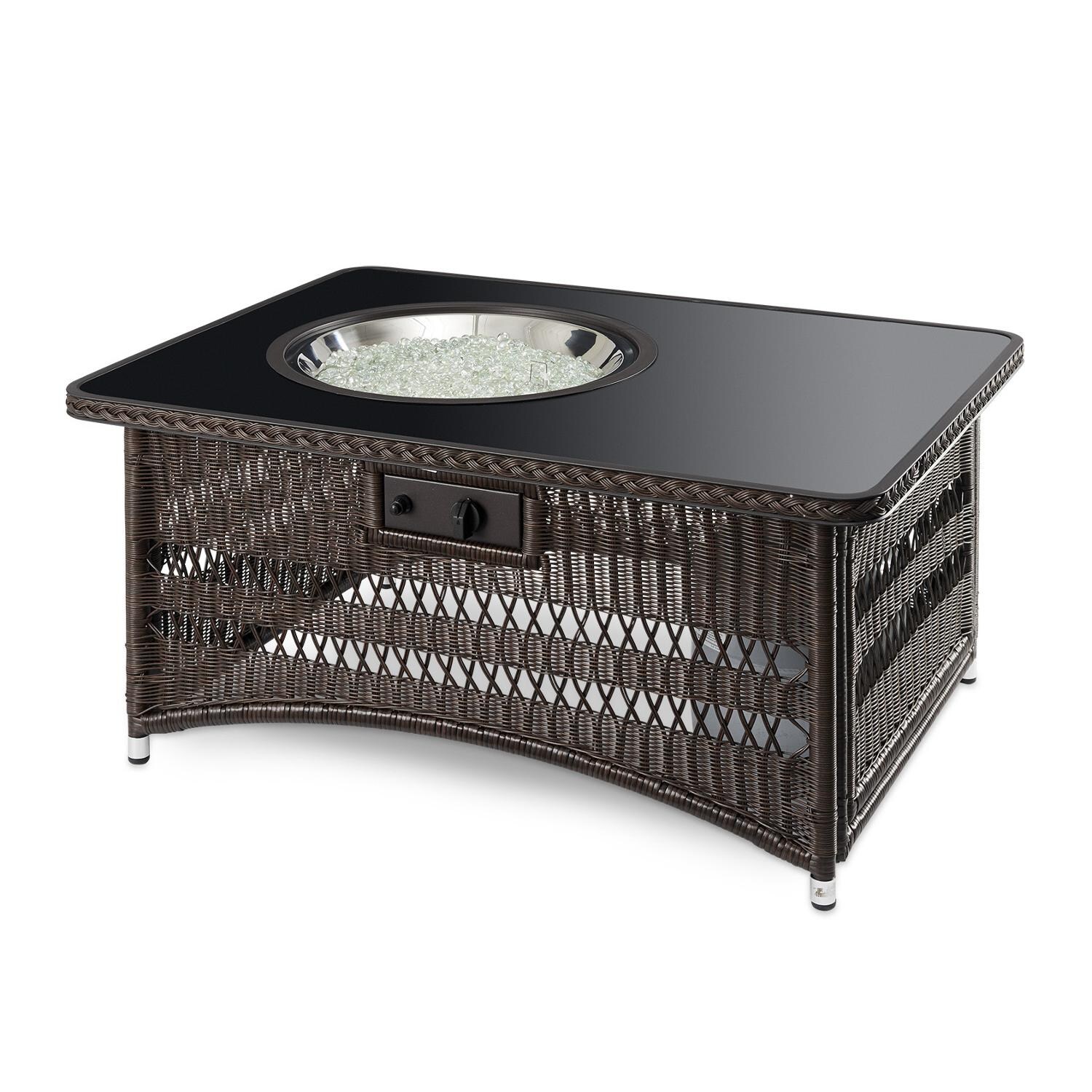 The Outdoor GreatRoom Company Naples Rectangular Gas Fire Pit Table - No Flame thumbnail